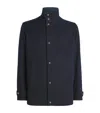 Paul & Shark Cashmere Green Storm System Car Coat In Blue