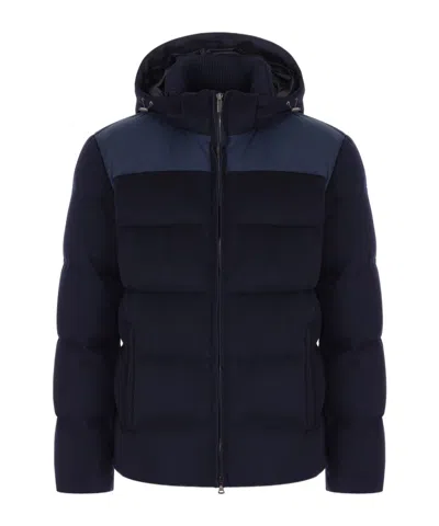 Paul & Shark Cashmere Puffer Jacket In Black