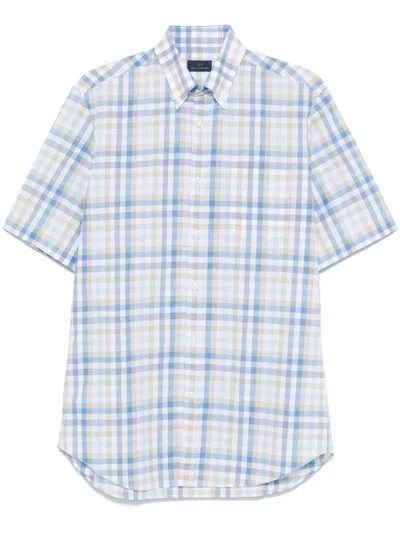 Paul & Shark Checked Shirt In Blue