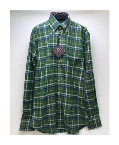 Paul & Shark Checkered Long-sleeved Shirt In Green