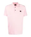 Paul & Shark Chest Logo-patch Detail Polo Shirt In Light Pink