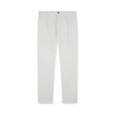Paul & Shark Pantalone Chino In Cotone E Tencel Stretch In Burro