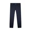 Paul & Shark Pantalone In Seta E Cotone Stretch Chino Silk In Blu