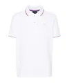 Paul & Shark Ribbed Edges Polo Shirt With Short Sleeves In White