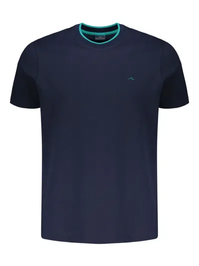 Paul & Shark Contrast-detail Cotton T-shirt In Blue