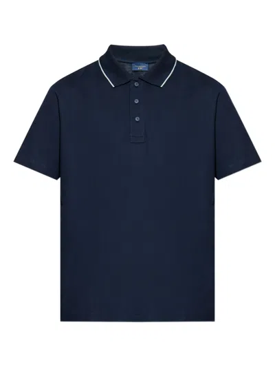 Paul & Shark Contrasting-trim Polo Shirt In Blue