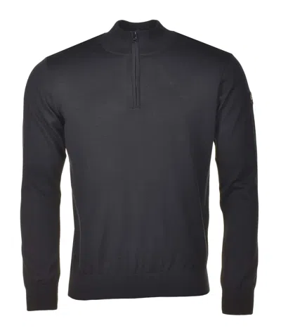 Paul & Shark Cool Touch Merino Wool Half Zip Black
