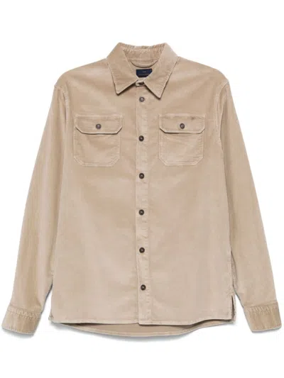 Paul & Shark Corduroy Shirt In Beige