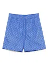 Paul & Shark Shark Print Swim Shorts Clothing In Blue