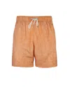 Paul & Shark Swim Shorts With Linen-effect Print In 139