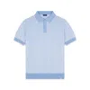 Paul & Shark Polo In Cotone E Cashmere Con Motivo Vertical Stripes In Azzurro-panna