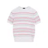 Paul & Shark Maglia In Cotone E Cashmere Con Motivo A Righe Orizzontali In Panna-aragosta-grigio-tortora