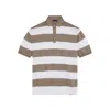 PAUL & SHARK COTTON AND SILK POLO SHIRT WITH MAXI STRIPED PATTERN
