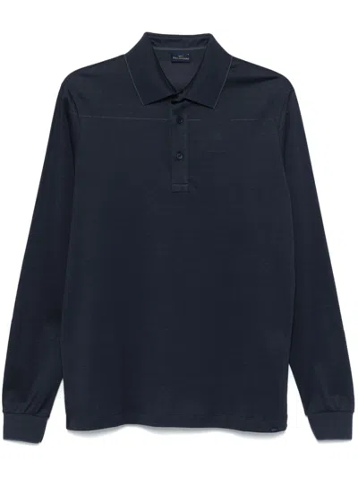 Paul & Shark Cotton Piqué Polo Shirt In Blue