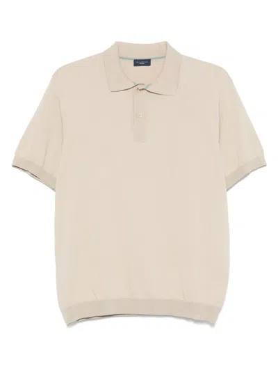 Paul & Shark Beige Short Sleeve Polo In Neutral