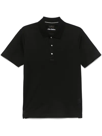 Paul & Shark Cotton Polo Shirt In Black