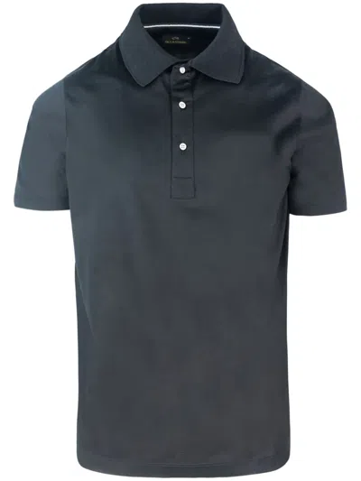 Paul & Shark Cotton Polo Shirt In Black
