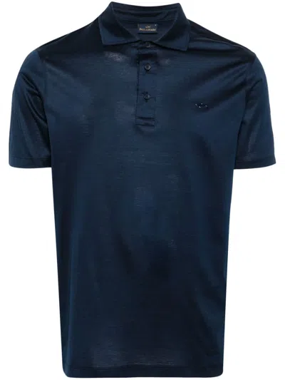Paul & Shark Cotton Polo Shirt In Blau