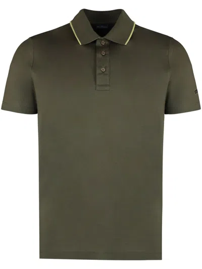 Paul & Shark Polo Shirt Cotton Short Sleeves In Green