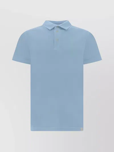 Paul & Shark Cotton Polo Shirt Spongy Effect In Blue