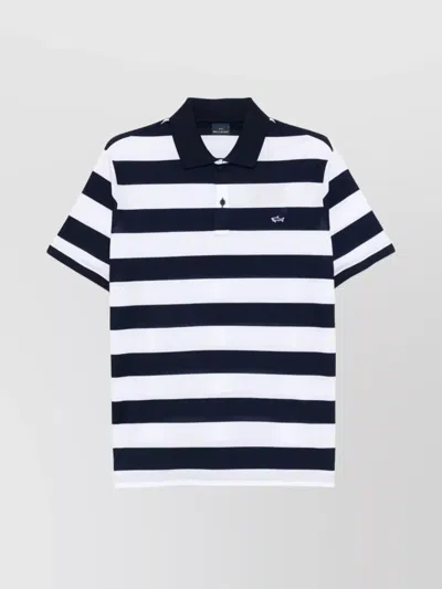 PAUL & SHARK COTTON POLO SHIRT STRIPED PATTERN