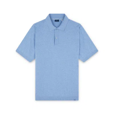 Paul & Shark Polo In Cotone Con Dettagli In Lino In Avio - Scozzese
