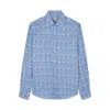 Paul & Shark Camicia In Cotone Con Stampa Floreale In Blu Stampa Floreale Blu