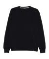 Paul & Shark Ribbed Crew Neck Sweater In Black