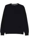 Paul & Shark Ribbed Crew Neck Sweater In Blue