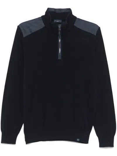 Paul & Shark Cotton Sweater In Blue