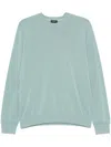 Paul & Shark Ribbed Crew Neck Sweater With Long Sleeves In Green