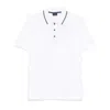Paul & Shark Double Piqué Cotton Polo With Striped Details