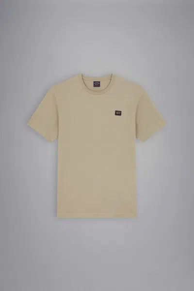 Paul & Shark T-shirt In Cotone In Beige