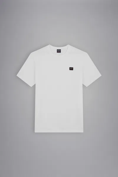 Paul & Shark T-shirt In Cotone In Bianco