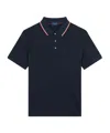 Paul & Shark Cotton Tencel Bead Polo Shirt In Black