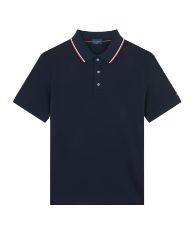 Paul & Shark Cotton Tencel Bead Polo Shirt In Black