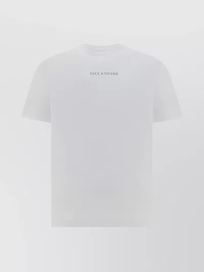 Paul & Shark Crew Neck Cotton T-shirt In White