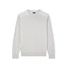 Paul & Shark Maglia Girocollo In Fresco Cotone Con Dettagli In Lino In Grigio Chiaro