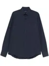 Paul & Shark Crinkled Shirt In Blue