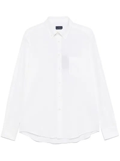 Paul & Shark Crinkled Shirt In White