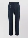 Paul & Shark Cuffed Hem Cotton Trousers With Key Ring