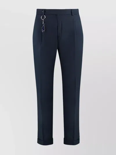 PAUL & SHARK CUFFED HEM COTTON TROUSERS WITH KEY RING