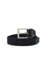 Paul & Shark Dark Blue Logo Belt In Black