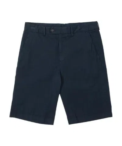 Paul & Shark Dark Blue Slim Shorts In Black