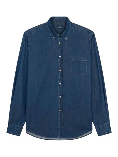 Paul & Shark Denim Shirt In Blue