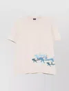 Paul & Shark Cotton Jersey T-shirt With Distressed Sharks Print Clothing