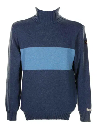 Paul & Shark Dolcevita Blu In Lana In Blue