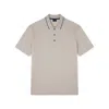 Paul & Shark Polo In Cotone Double Piqué Con Dettagli A Righe In Beige