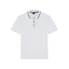 Paul & Shark Double Piqué Cotton Polo With Striped Details In Bianco