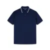 Paul & Shark Polo In Cotone Double Piqué Con Dettagli A Righe In Blue